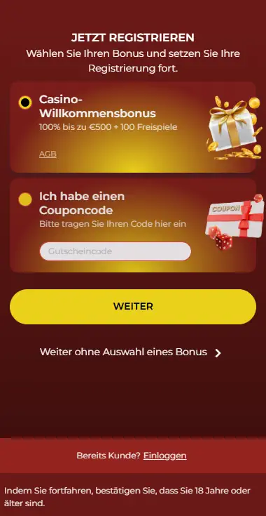 777Vault Registrierung